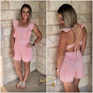 Elise Striped Romper